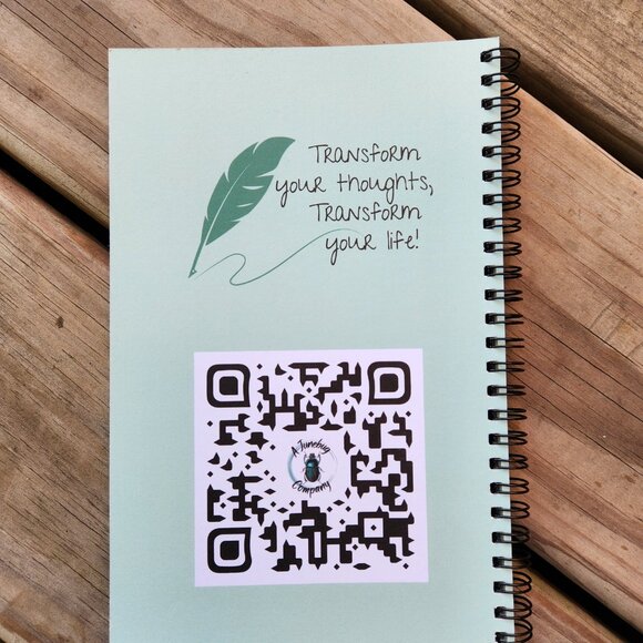 Self-Reflection Journal - 8.5x5.5 Spiral Bound -Calming Colored Guided Workbook - Picture 3 of 17